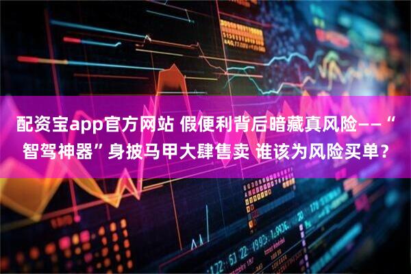 配资宝app官方网站 假便利背后暗藏真风险——“智驾神器”身披马甲大肆售卖 谁该为风险买单?